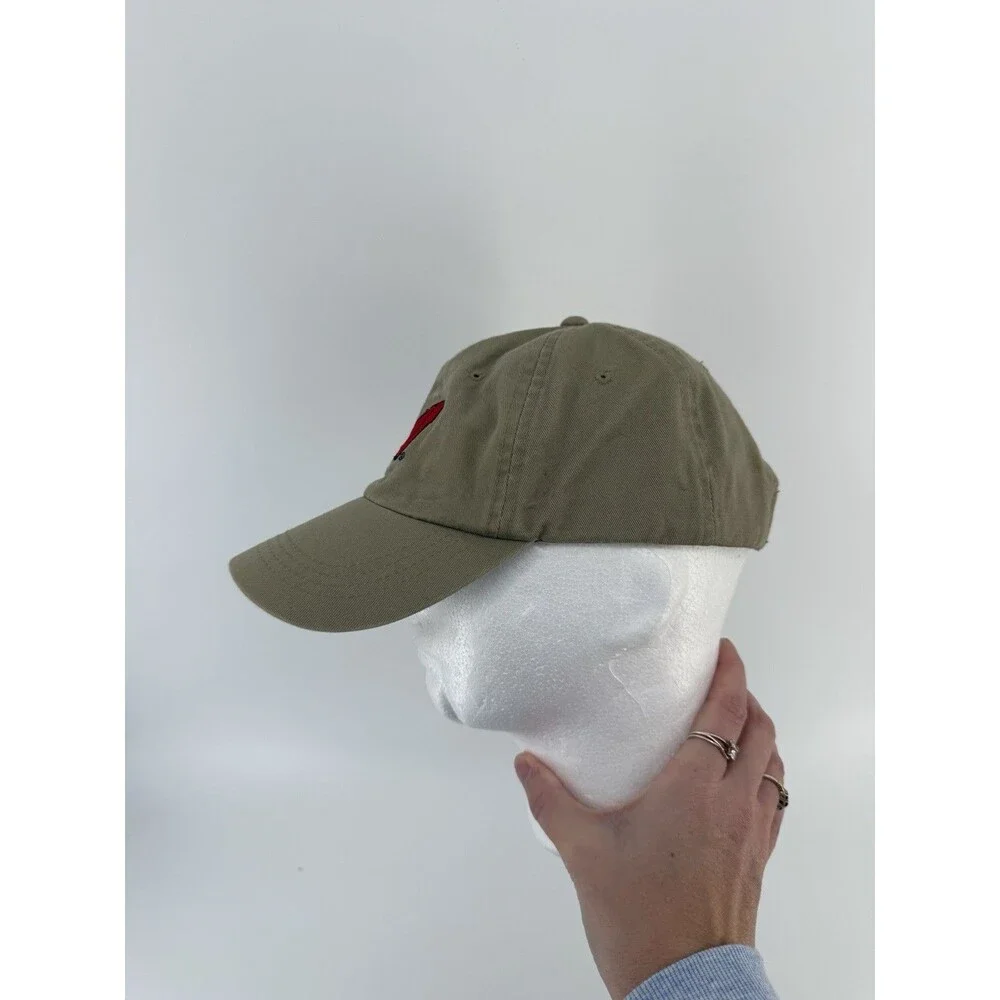 Wisconsin Badgers Hat Cap Strap Back Mens Tan Red Badge Dad Unstructured - Picture 4 of 10